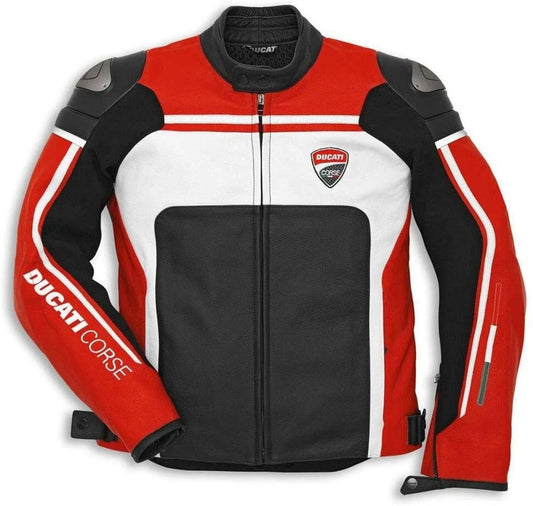 Ducati Corse C2 Leather Motorcycle Jacket Size sizes 50,52,54