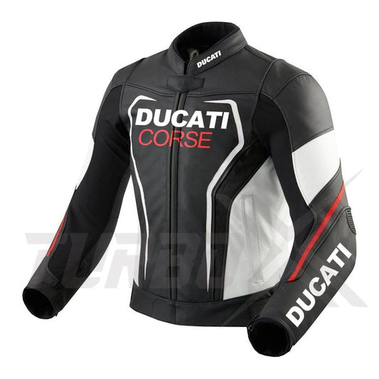 New Ducati Corse Motorbike Jacket Leather Motorcycle Jacket Men's Biker jackets