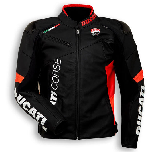 Ducati Corse Racing Motorbike Mens Leather Motorcycle Biker Leather jackets