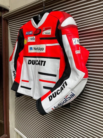 Ducati Moto GP Motorbike Jacket Racing Leather Jacket Armor Protected For Men