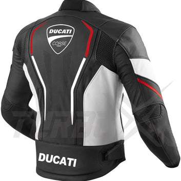 New Ducati Corse Motorbike Jacket Leather Motorcycle Jacket Men's Biker jackets